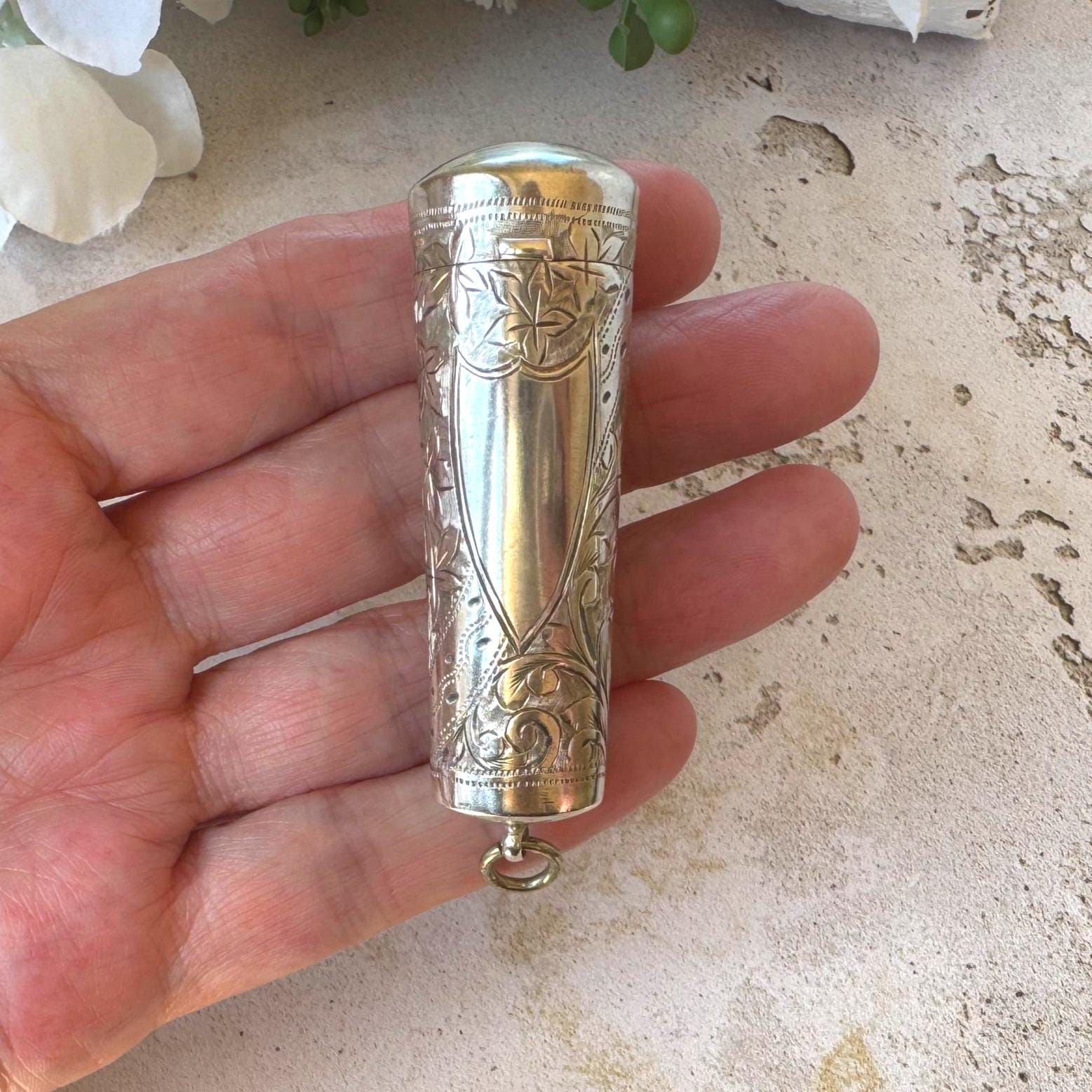 Antique Edwardian Silver Cheroot Case Keepsake Pendant | Hallmarked 1906 George Loveridge