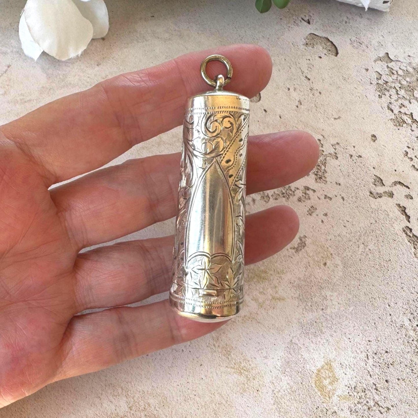 Antique Edwardian Silver Cheroot Case Keepsake Pendant | Hallmarked 1906 George Loveridge
