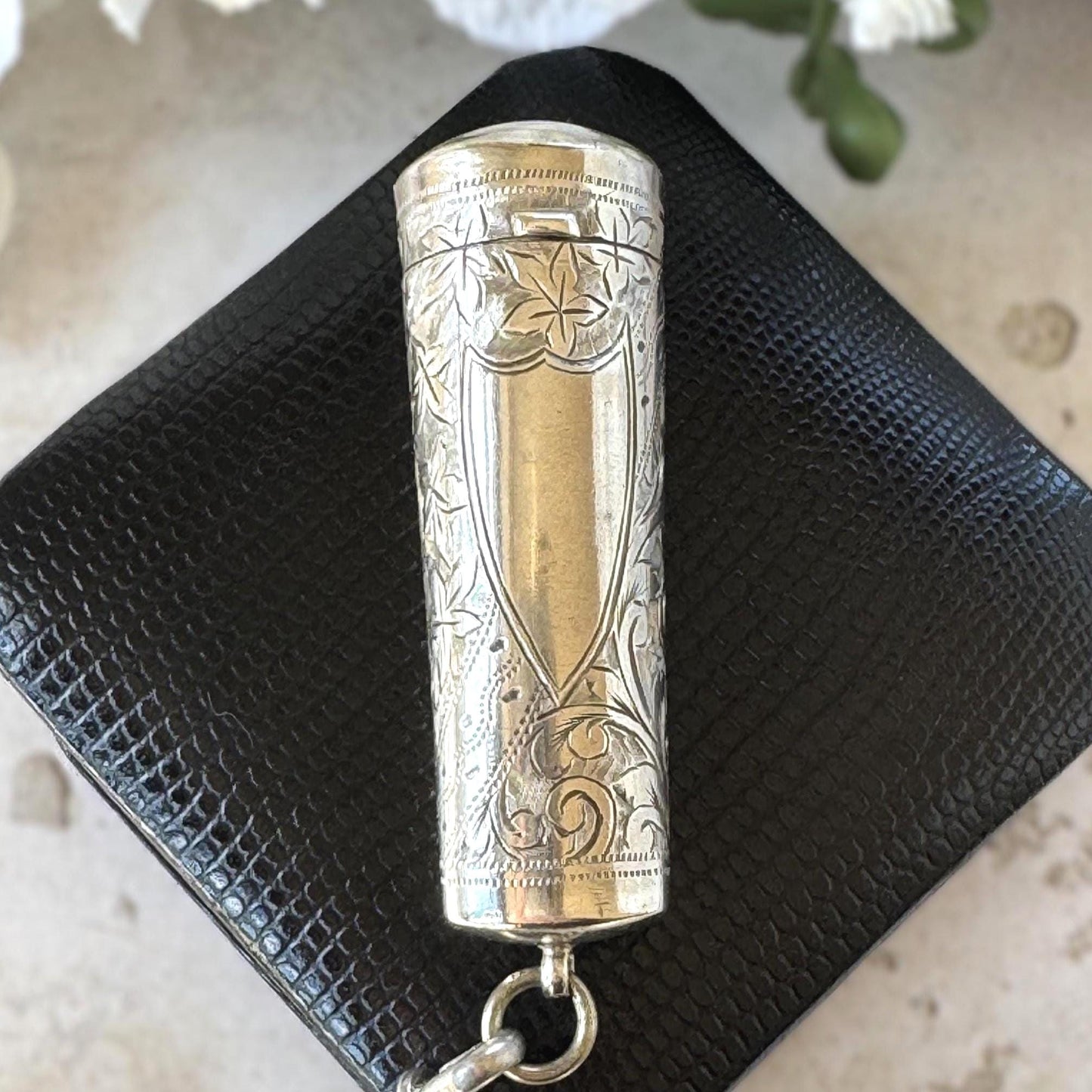 Antique Edwardian Silver Cheroot Case Keepsake Pendant | Hallmarked 1906 George Loveridge