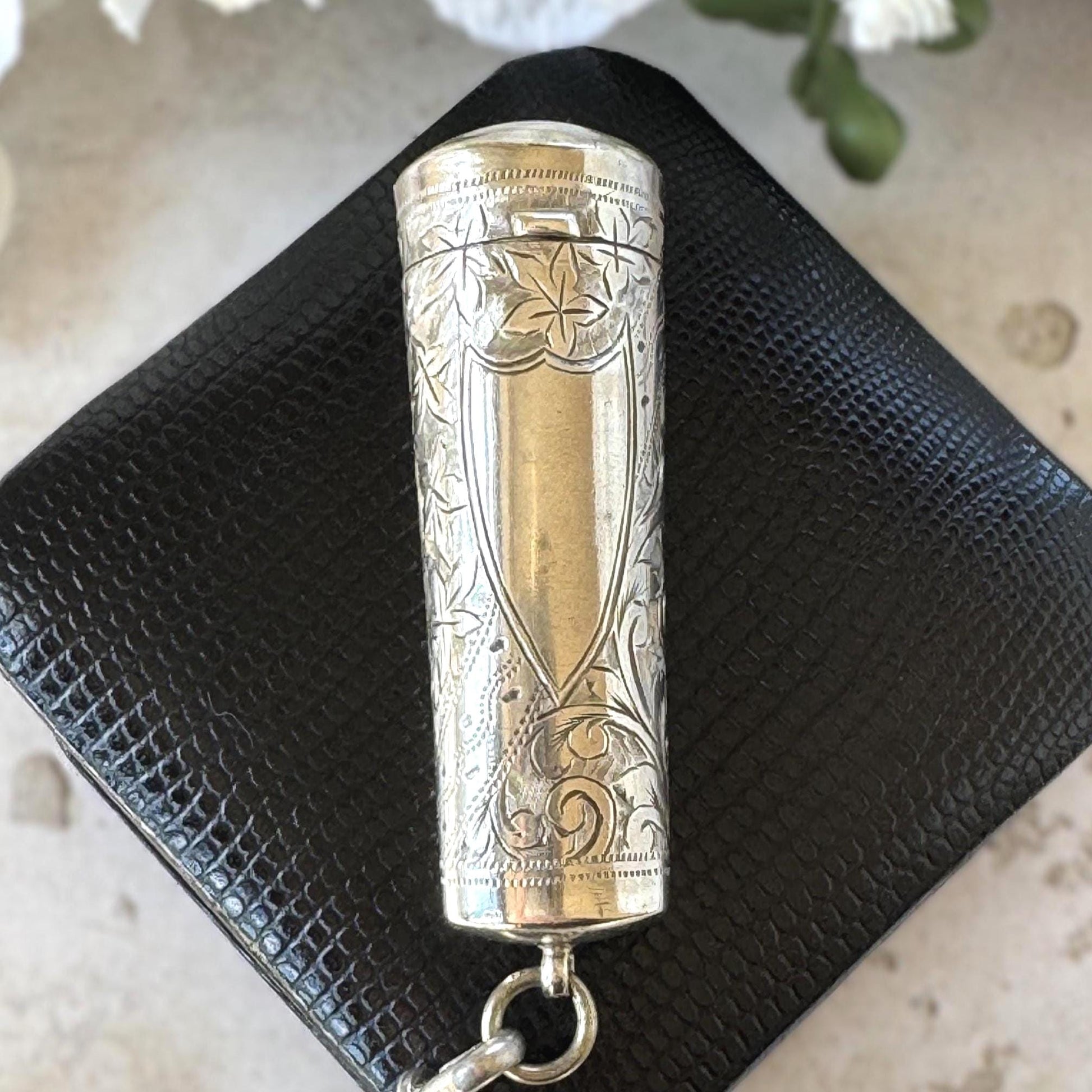 Antique Edwardian Silver Cheroot Case Keepsake Pendant | Hallmarked 1906 George Loveridge