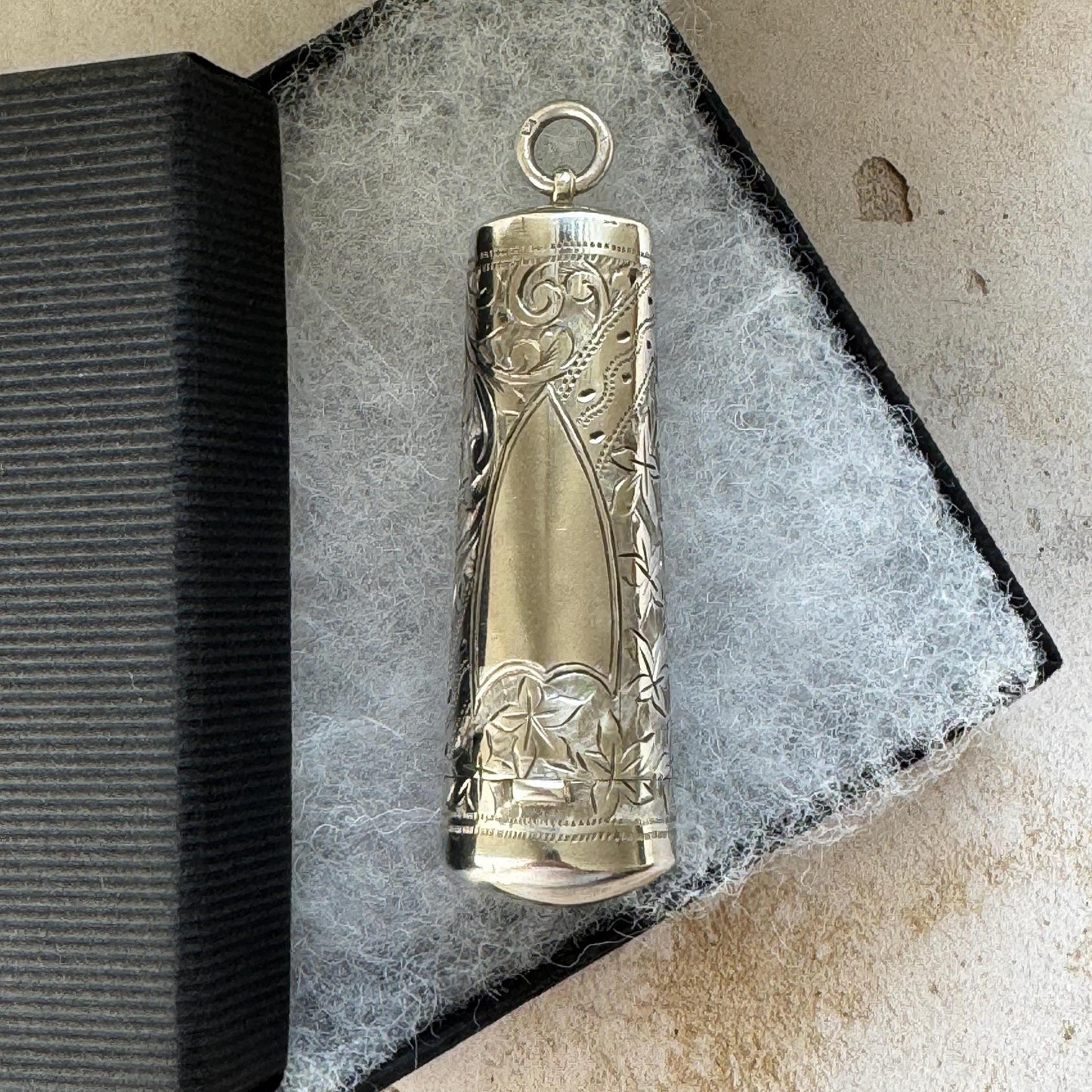 Antique Edwardian Silver Cheroot Case Keepsake Pendant | Hallmarked 1906 George Loveridge