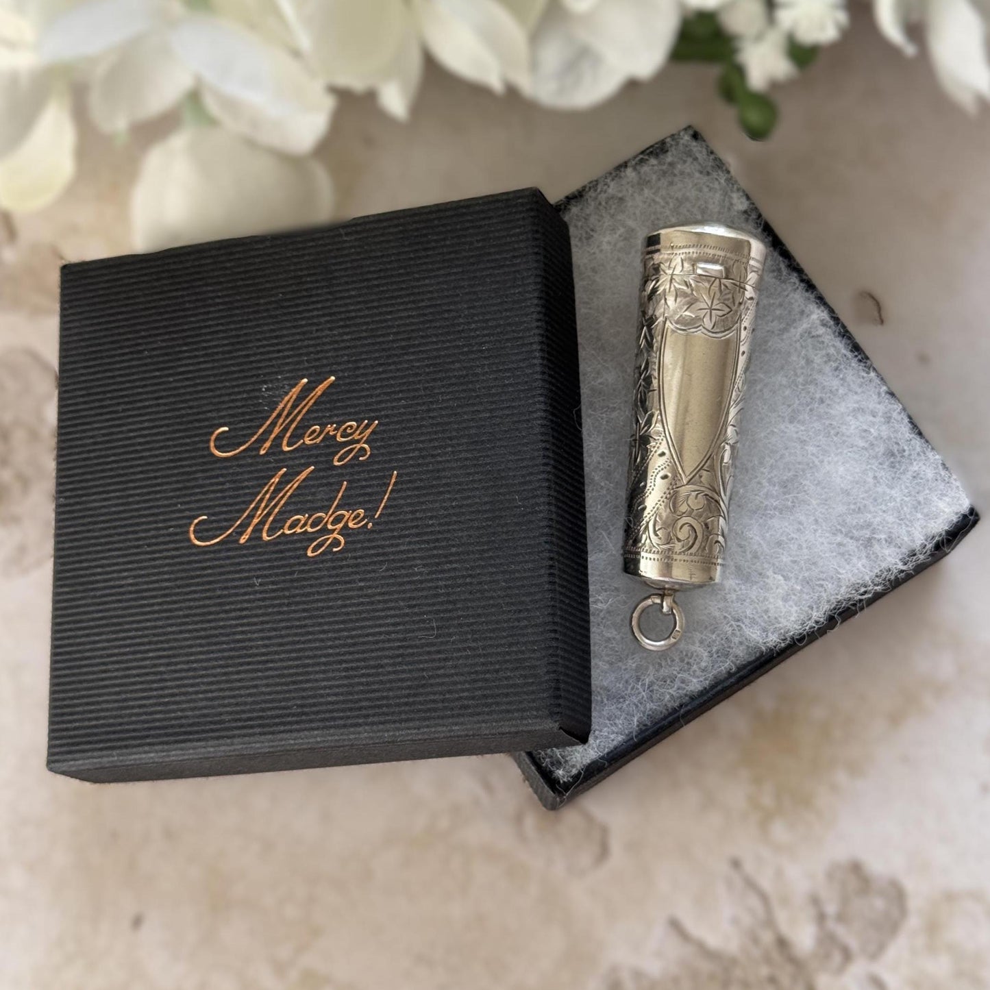 Antique Edwardian Silver Cheroot Case Keepsake Pendant | Hallmarked 1906 George Loveridge