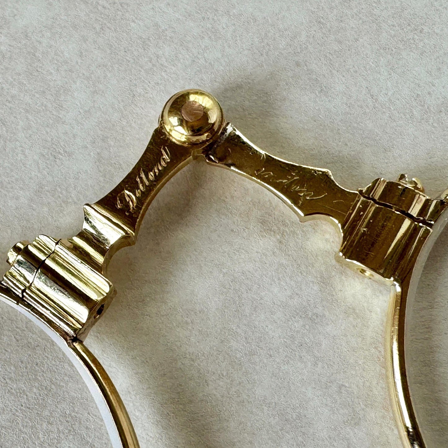 Rare Georgian 18ct Gold Quizzing Glass Semi-Lorgnette Combination by Dollond, London c1790