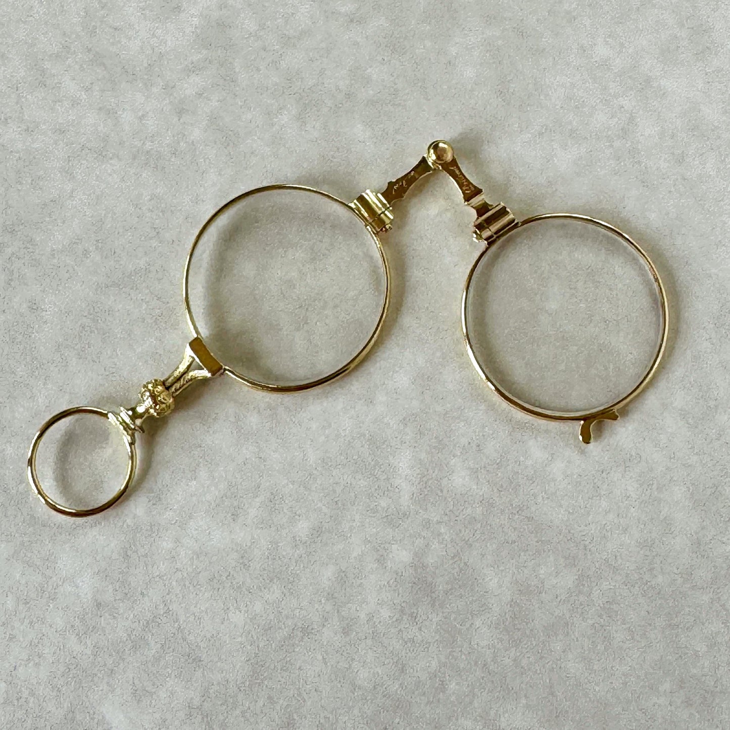 Rare Georgian 18ct Gold Quizzing Glass Semi-Lorgnette Combination by Dollond, London c1790