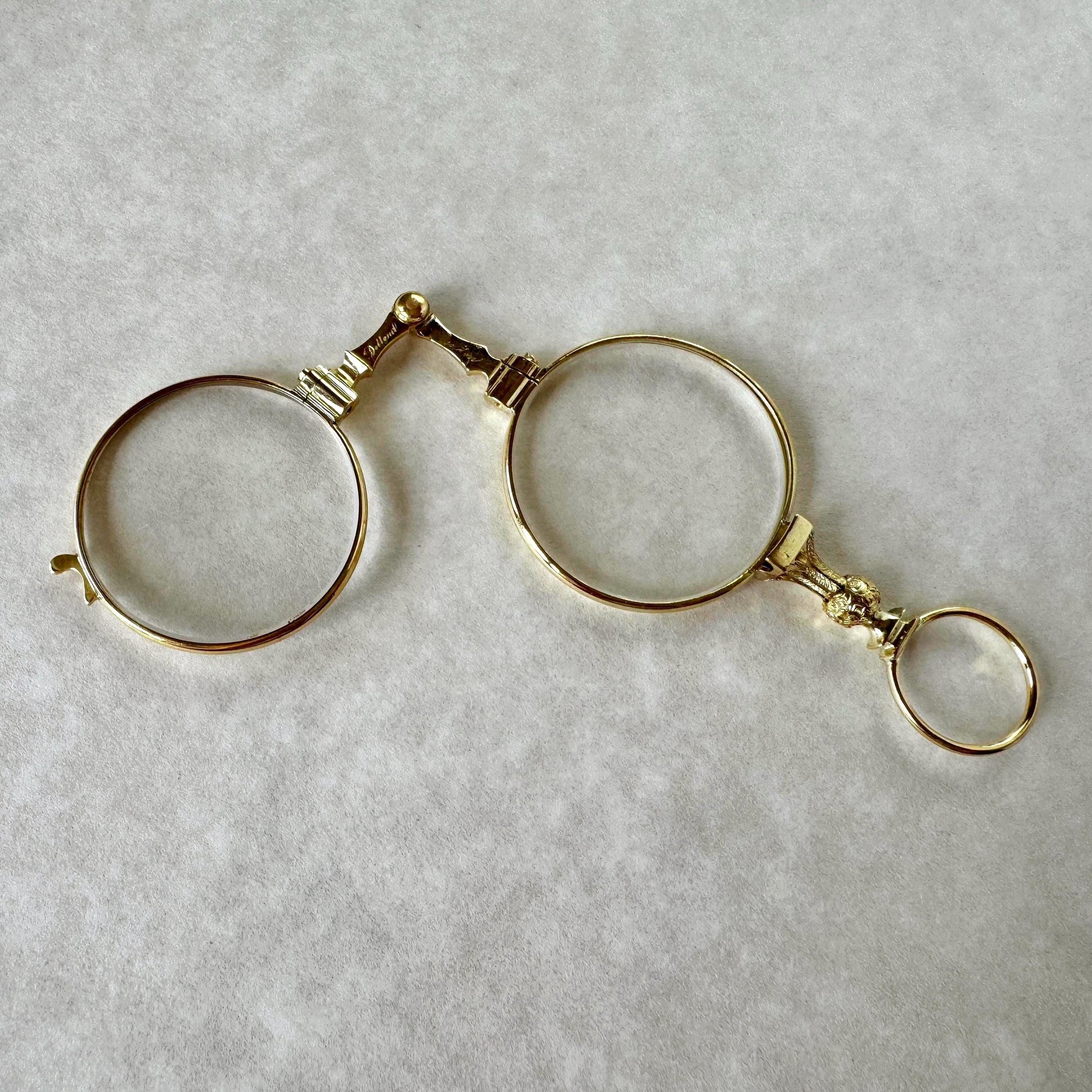 Rare Georgian 18ct Gold Quizzing Glass Semi-Lorgnette Combination by Dollond, London c1790