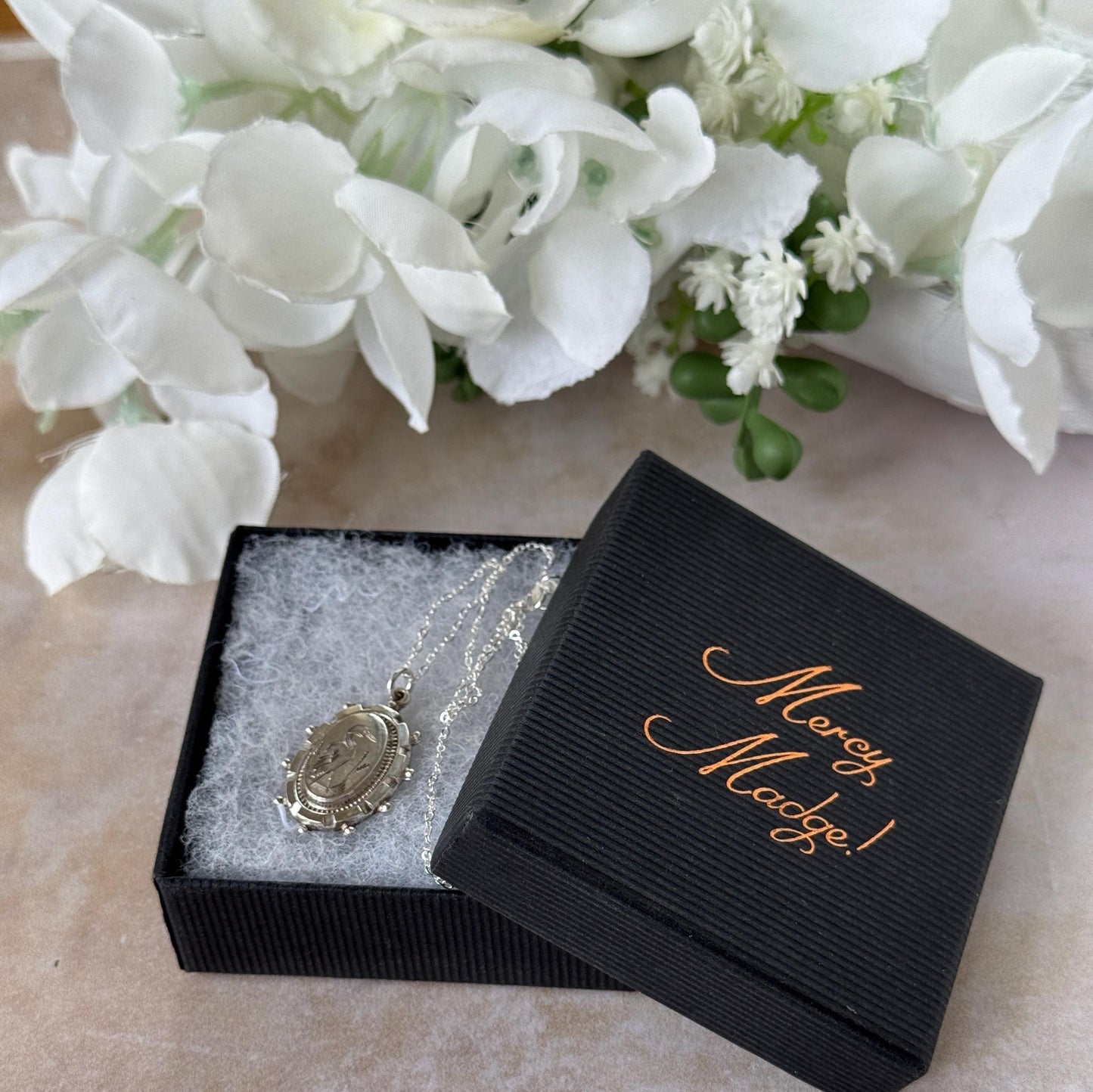 Antique Victorian Crane Pendant | Sterling Silver Aesthetic Japonesque Bird Necklace c1880