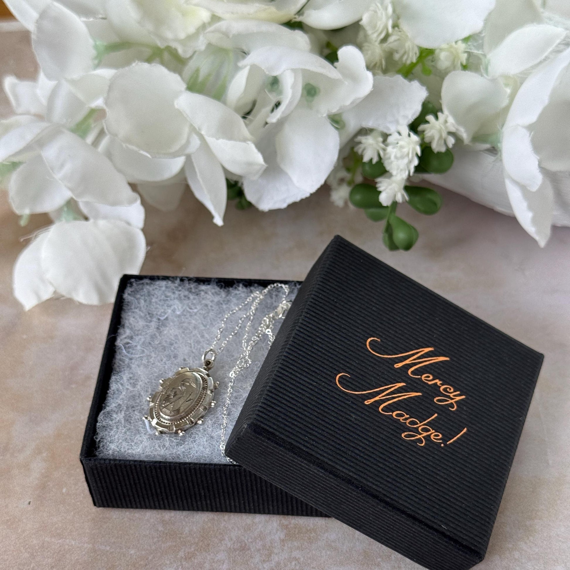 Antique Victorian Crane Pendant | Sterling Silver Aesthetic Japonesque Bird Necklace c1880