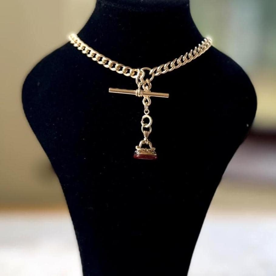 Victorian 14ct Double-Graded Rolled Gold Double Albert Watch Chain | Antique Necklace Bracelet