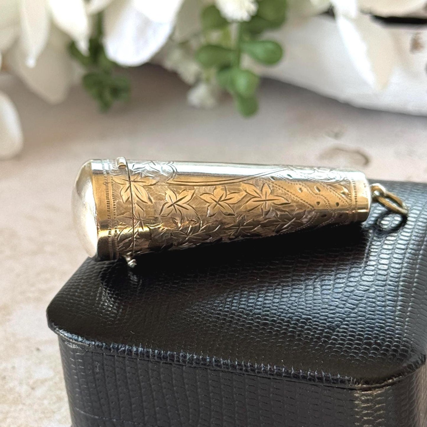 Antique Edwardian Silver Cheroot Case Keepsake Pendant | Hallmarked 1906 George Loveridge
