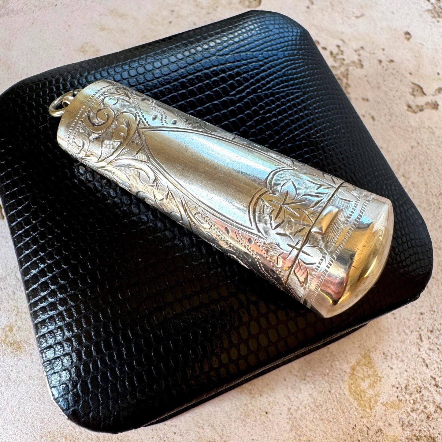 Antique Edwardian Silver Cheroot Case Keepsake Pendant | Hallmarked 1906 George Loveridge