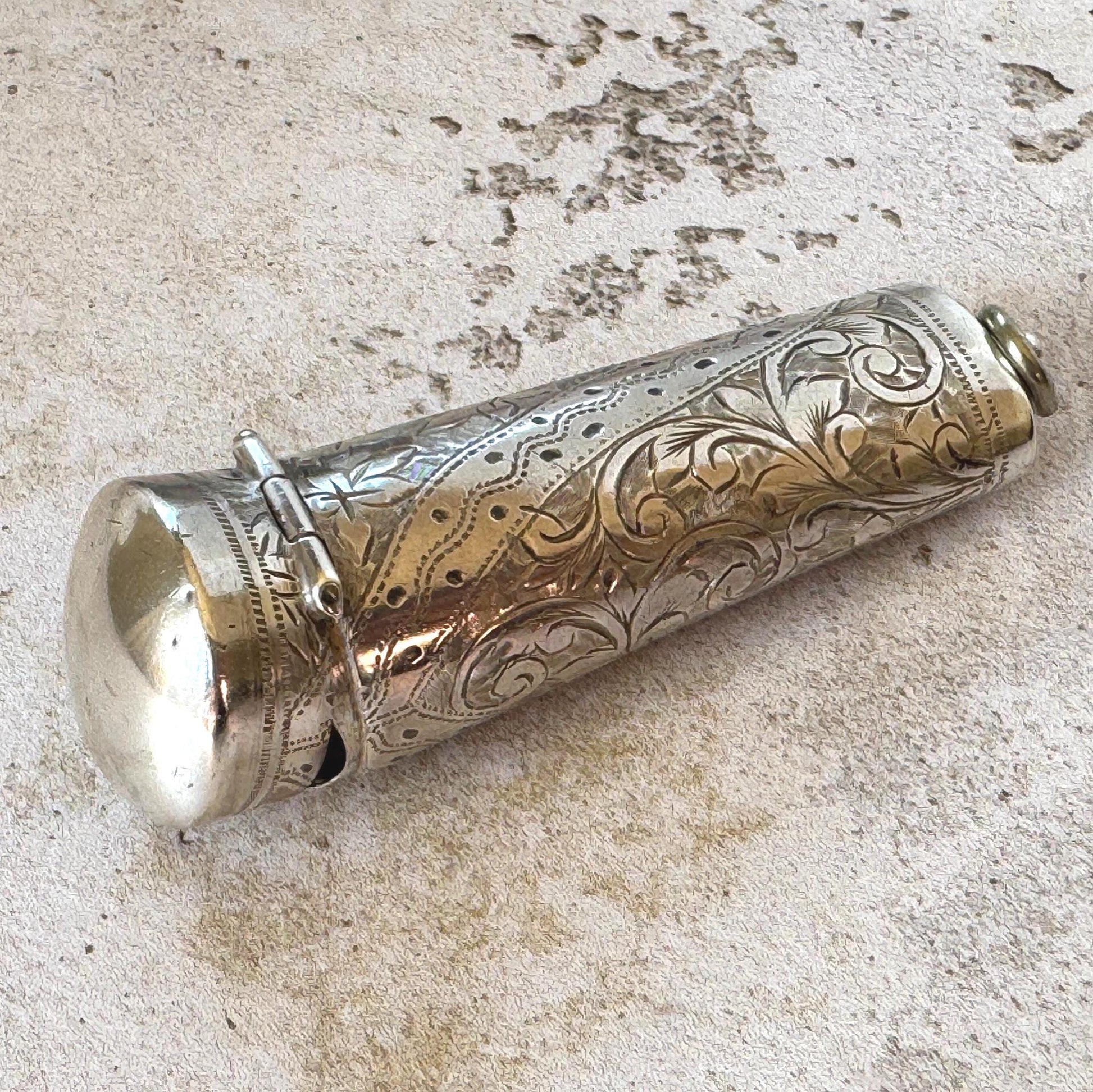 Antique Edwardian Silver Cheroot Case Keepsake Pendant | Hallmarked 1906 George Loveridge