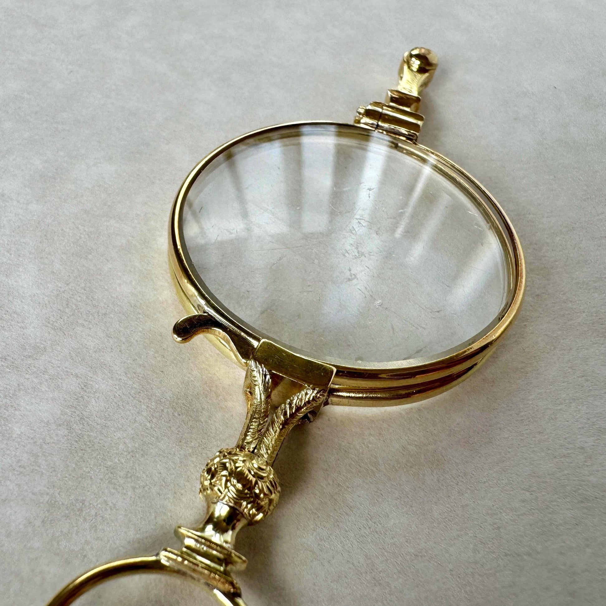Rare Georgian 18ct Gold Quizzing Glass Semi-Lorgnette Combination by Dollond, London c1790