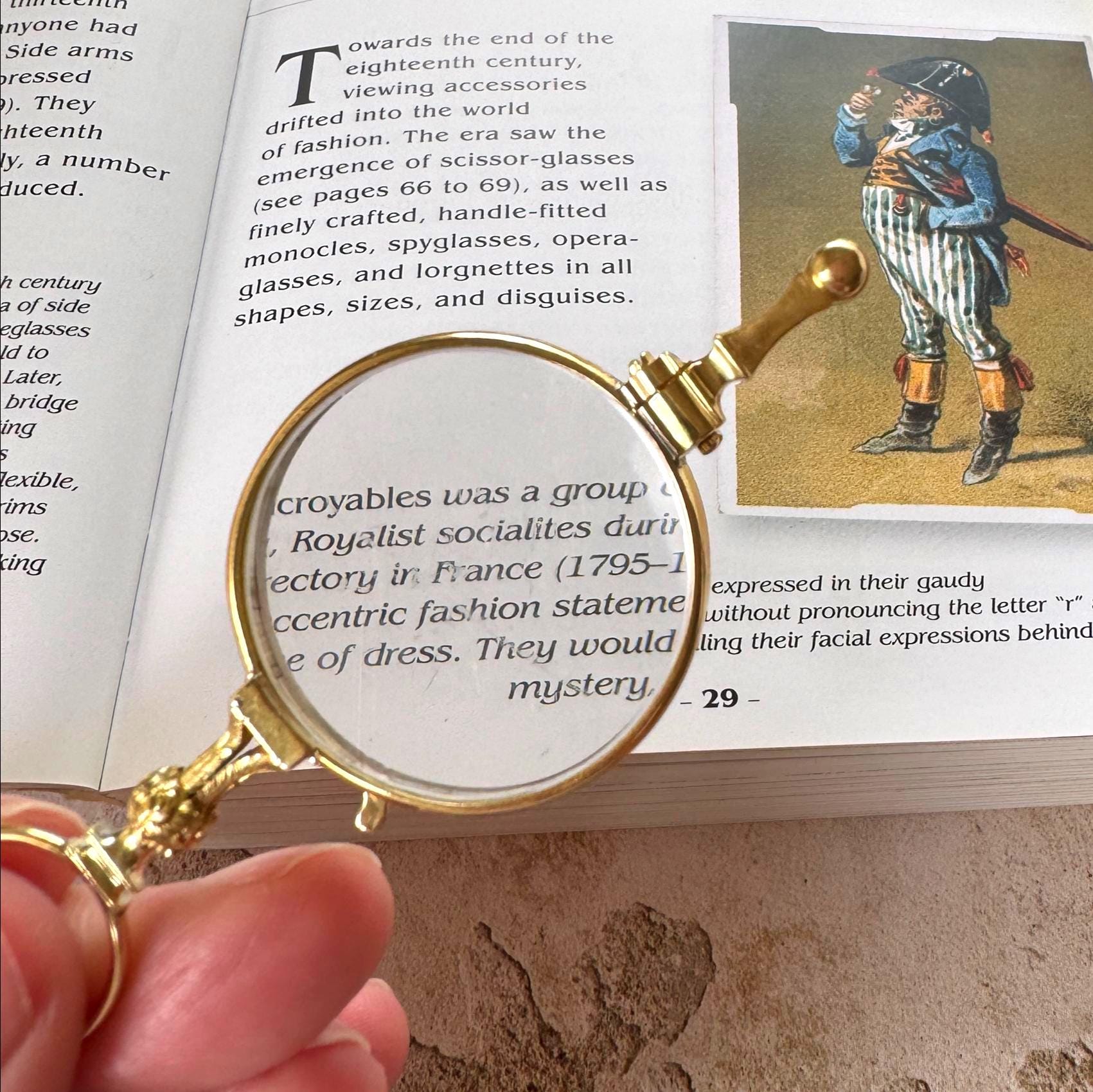 Rare Georgian 18ct Gold Quizzing Glass Semi-Lorgnette Combination by Dollond, London c1790