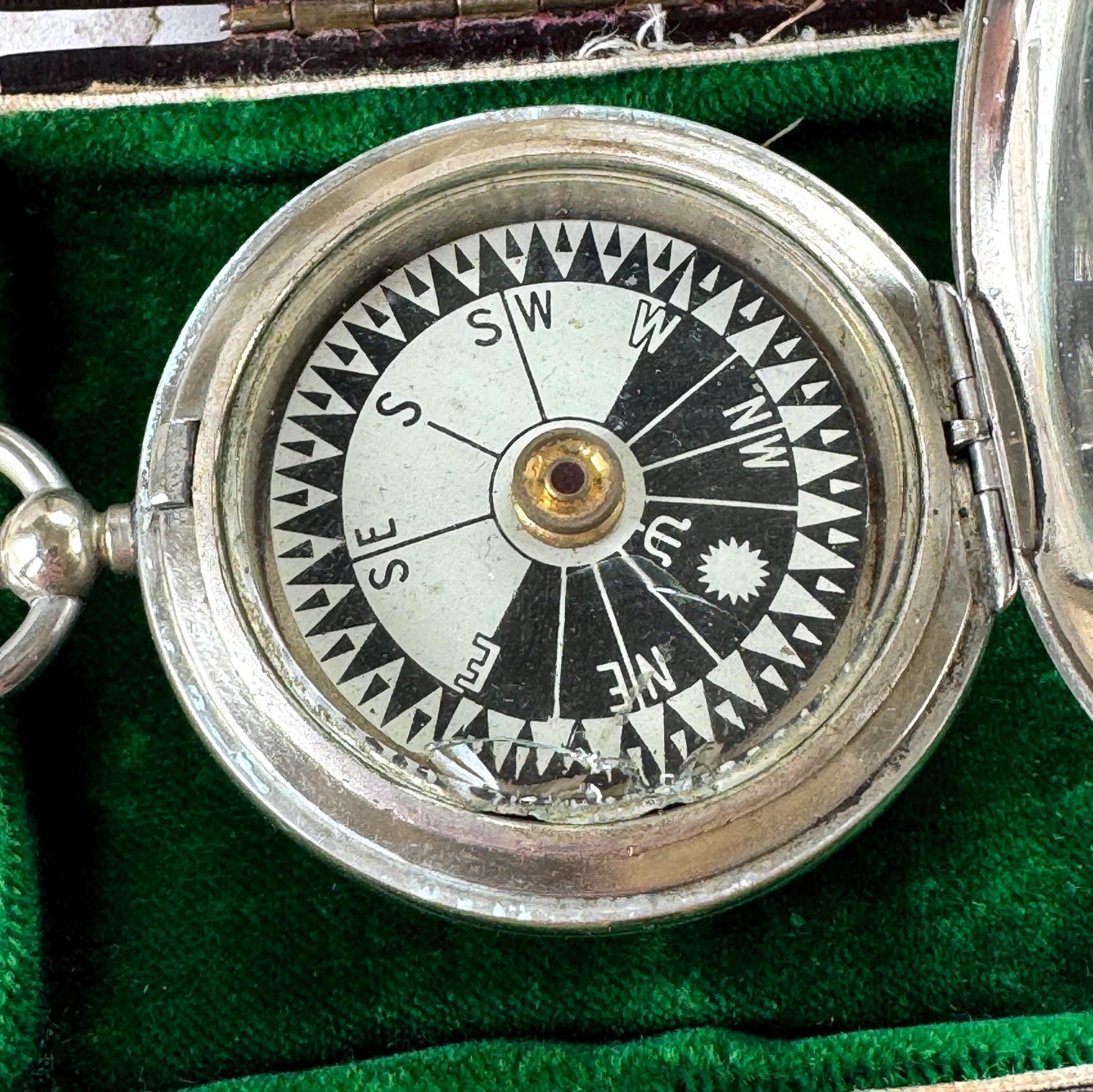 Antique 1916 WWI British Officers Pocket Watch Style Compass - F Darton & Co, London
