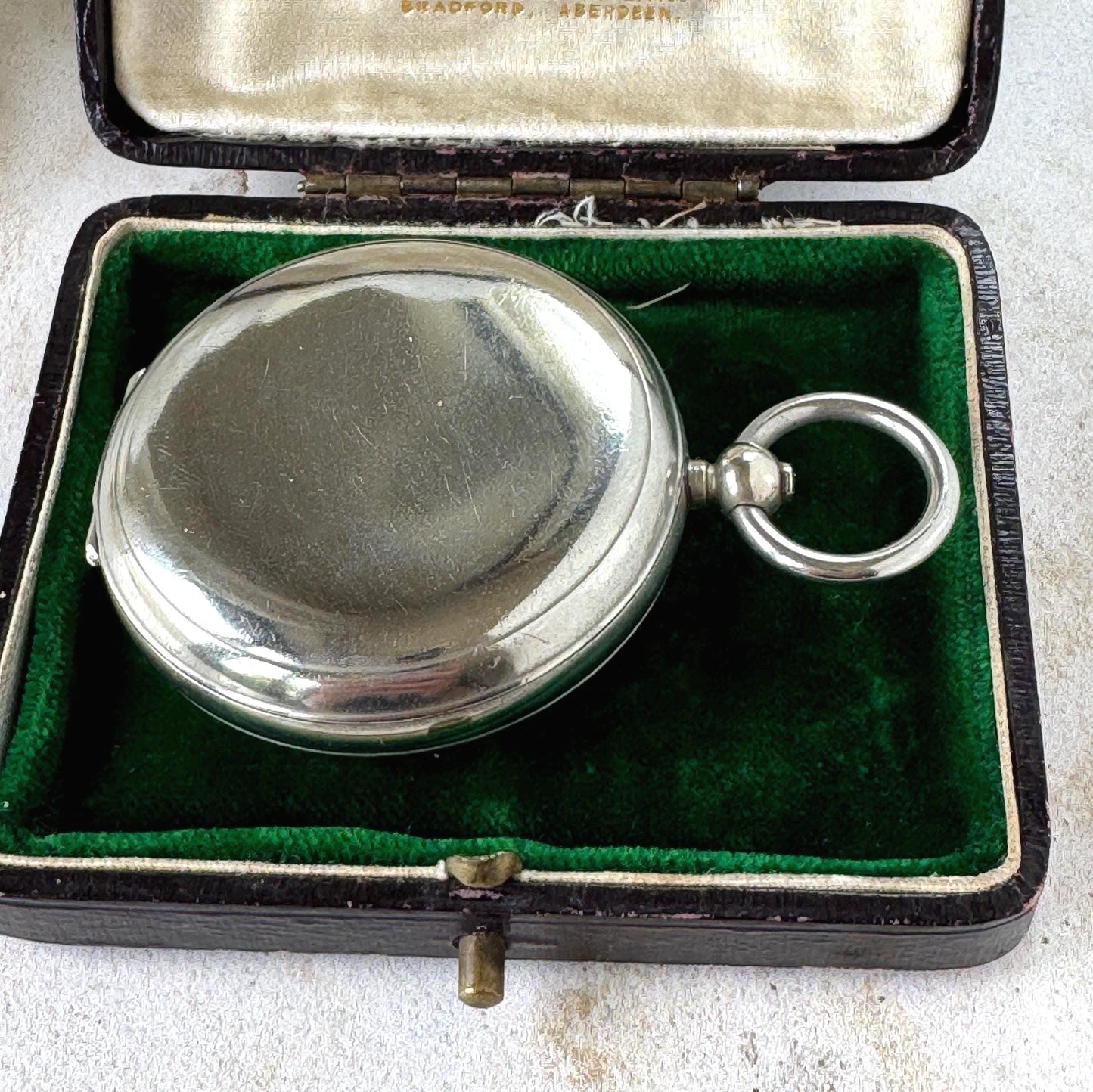 Antique 1916 WWI British Officers Pocket Watch Style Compass - F Darton & Co, London