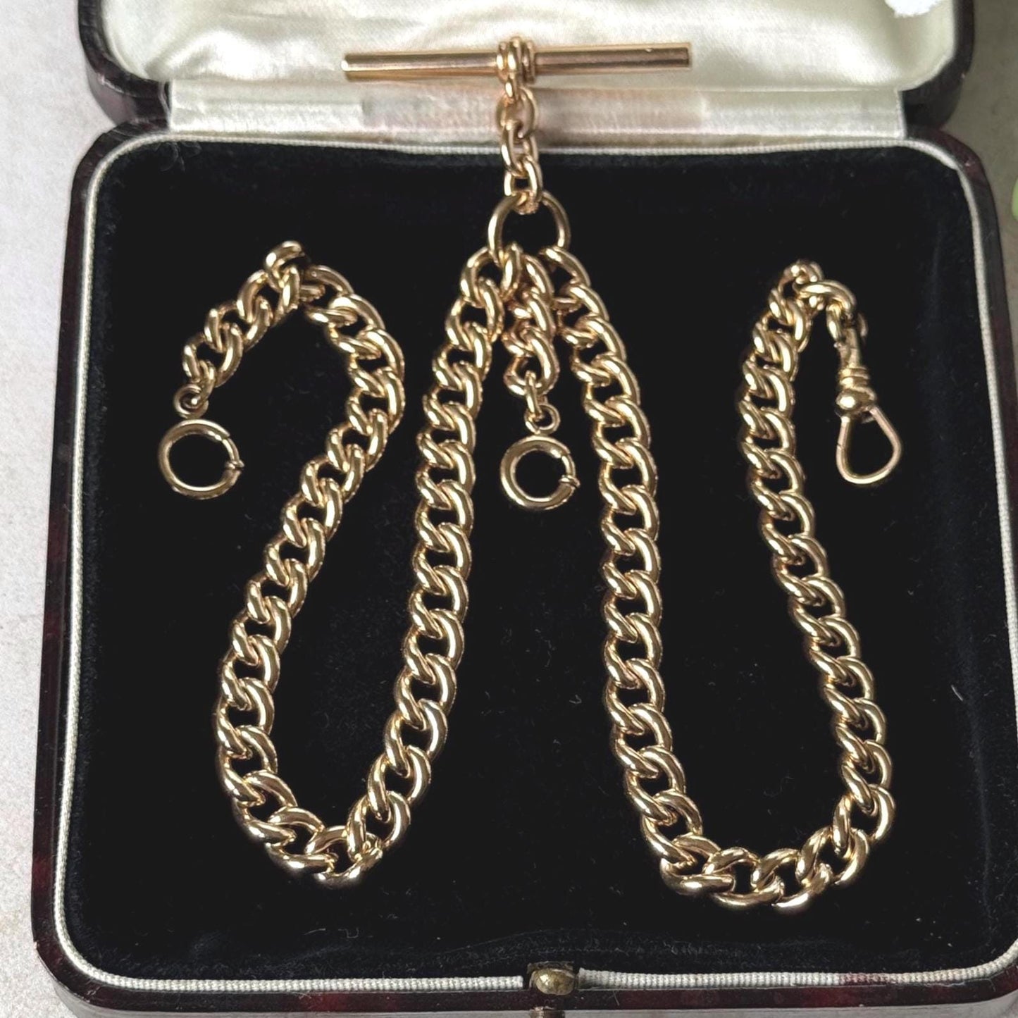 Victorian 14ct Double-Graded Rolled Gold Double Albert Watch Chain | Antique Necklace Bracelet