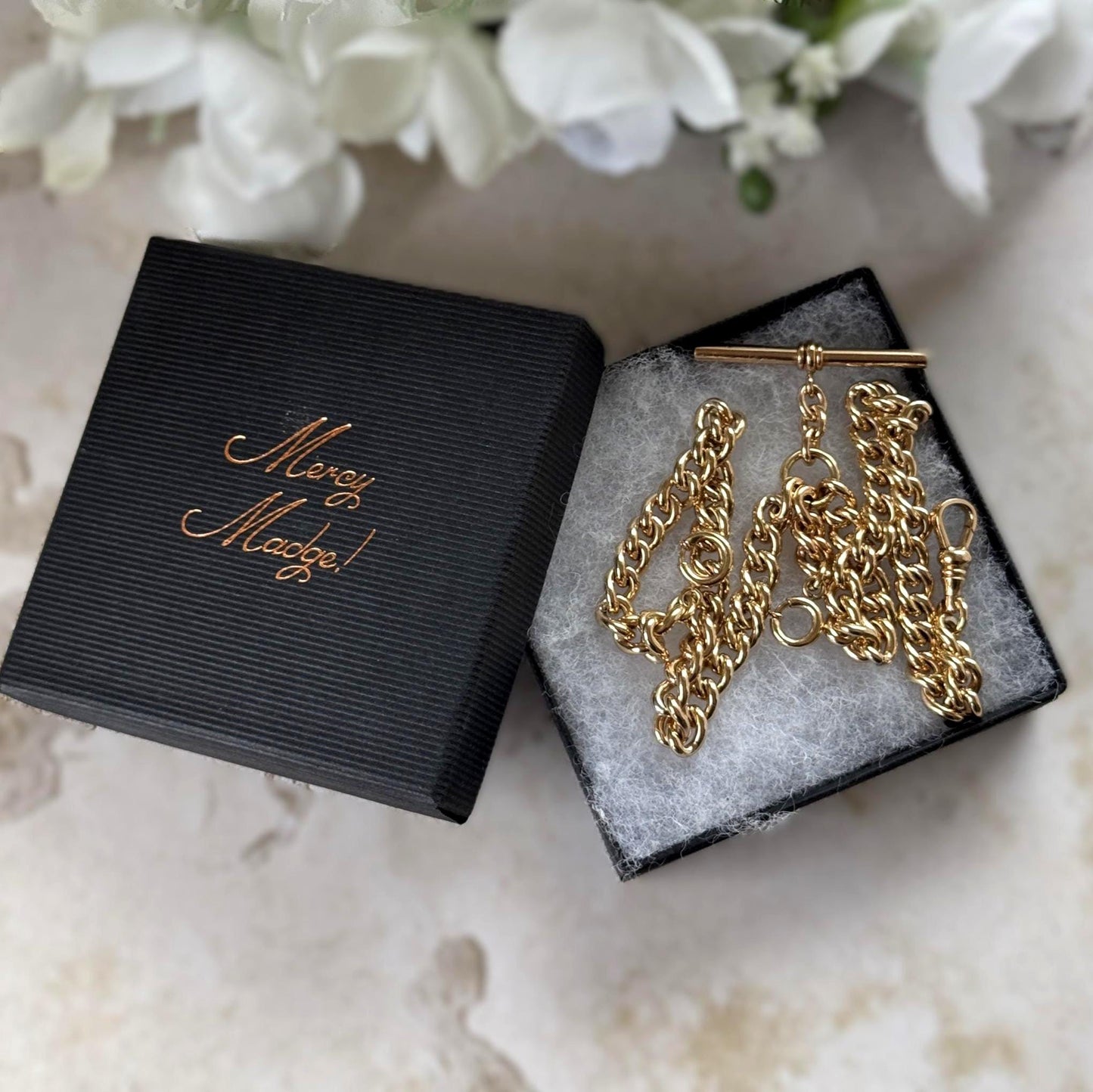 Victorian 14ct Double-Graded Rolled Gold Double Albert Watch Chain | Antique Necklace Bracelet