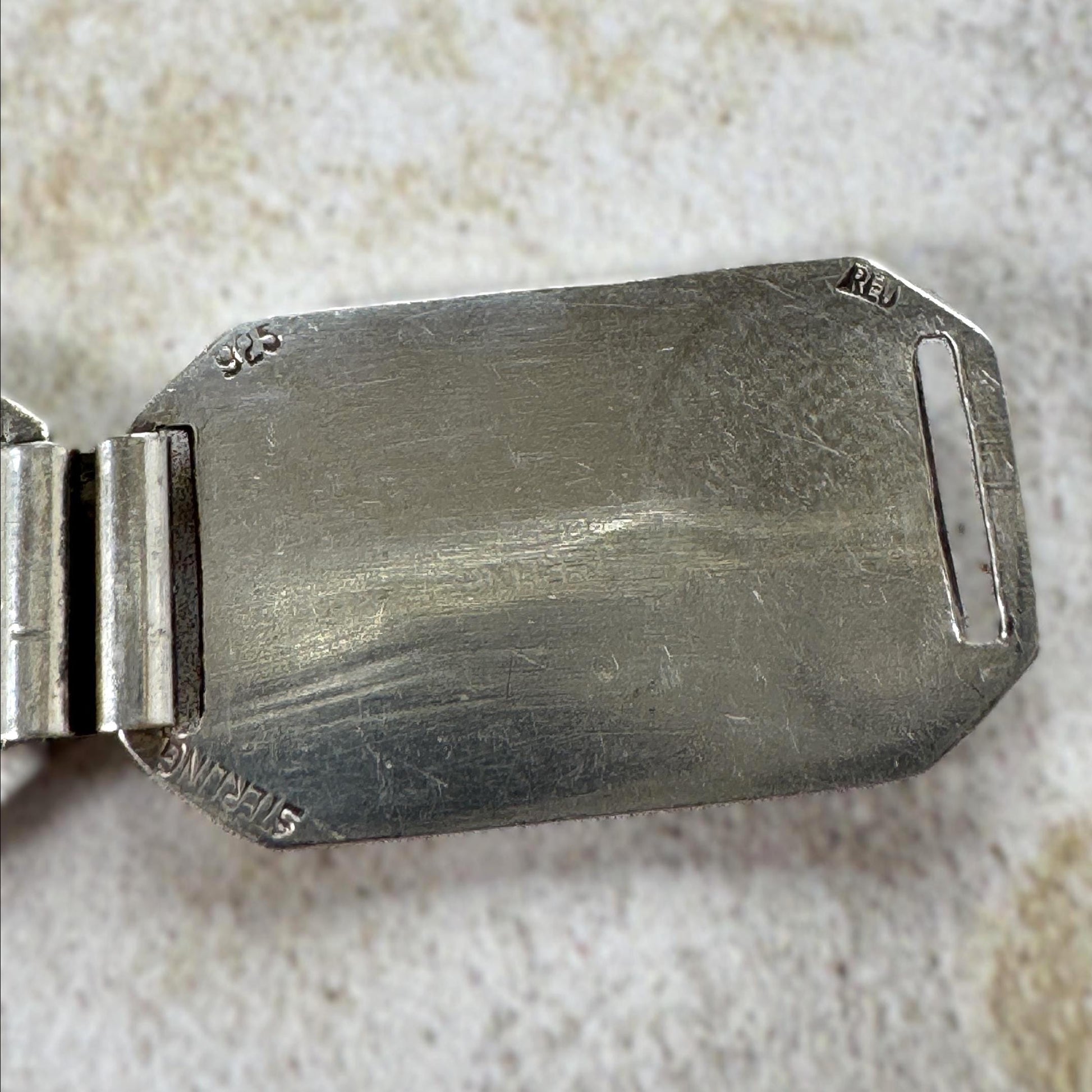 Vintage 1950s Sterling Silver & Enamel African Safari Panel Bracelet, REU Germany