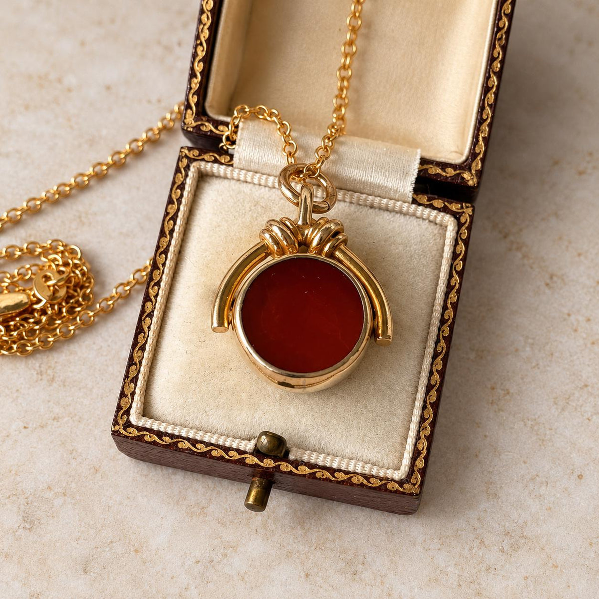 Antique Victorian Rolled Gold Bloodstone & Carnelian Spinning Fob Seal Pendant, Thomas Hopwood