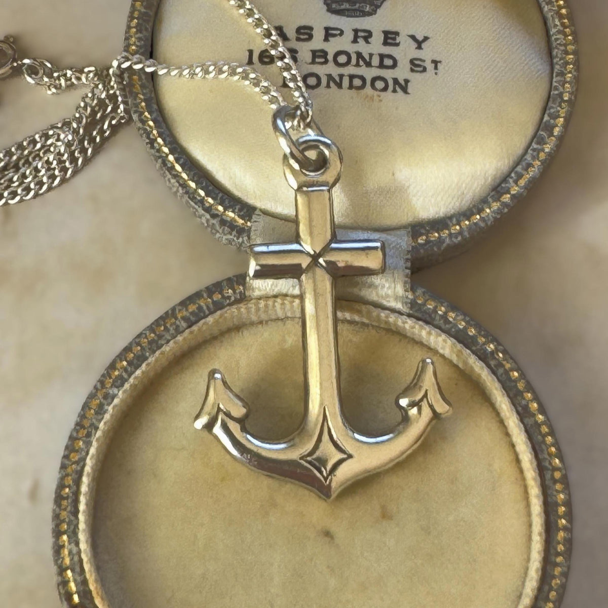 Antique Sterling Silver Gothic Cross and Anchor Pendant Necklace, Nautical Religious Jewellery