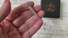 Load and play video in Gallery viewer, Victorian Miniature Silver Button Hook Pendant
