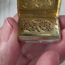 Load and play video in Gallery viewer, Antique Victorian Sterling Silver Vinaigrette Pendant, 1846 Edward Smith
