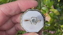 Load and play video in Gallery viewer, Vintage 9ct Gold 1.50ct White Crystal Solitaire Ring
