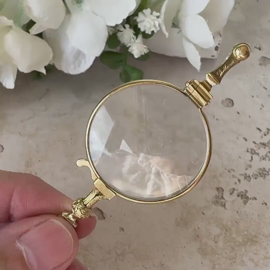 Rare Georgian 18ct Gold Quizzing Glass Semi-Lorgnette Combination, Dollond, London c1790