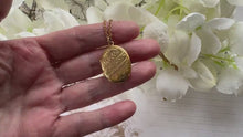 Load and play video in Gallery viewer, Antique Victorian Rolled Gold Locket &amp; Chain
