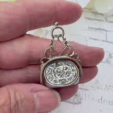 Charger et lire la vidéo dans la visionneuse de la Galerie, Rare Antique 18th Century Silver Triple Intaglio Seal, Baron Löwen c1730
