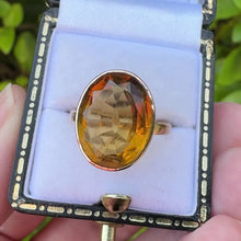 Load and play video in Gallery viewer, Antique Victorian 9ct Gold Cairngorm Citrine Ring
