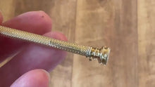 Load and play video in Gallery viewer, Victorian 15ct Gold Mordan &amp; Sampson Propelling Pencil Pendant
