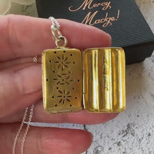 Load and play video in Gallery viewer, Rare Georgian Silver Miniature Cigar Box Vinaigrette Pendant
