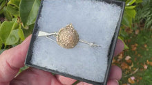 Load and play video in Gallery viewer, Antique Rare WW1 Royal Engineers Silver &amp; Gold Sweetheart Brooch

