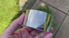 Load and play video in Gallery viewer, Victorian Aesthetic 1881 Sterling Silver Bangle In Antique Fitted Box
