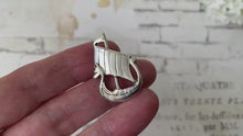 Load and play video in Gallery viewer, Vintage Scottish Silver Viking Longship Brooch, Shetland Silvercraft 1970
