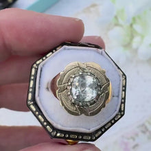 ギャラリービューアAntique Georgian Black-Dot Paste 15ct Gold Ringに読み込んでビデオを見る
