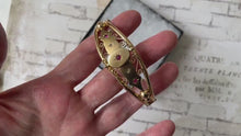 Load and play video in Gallery viewer, Victorian Pinchbeck Gold, Diamond &amp; Ruby Bangle
