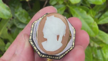 Laden und Abspielen von Videos im Galerie-Viewer, Antique Victorian 9ct Gold Hera Cameo Ring
