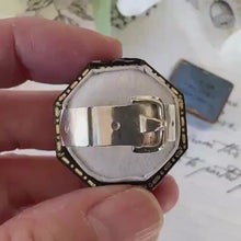 Charger et lire la vidéo dans la visionneuse de la Galerie, Antique Victorian Sterling Silver Buckle Ring In Original Box
