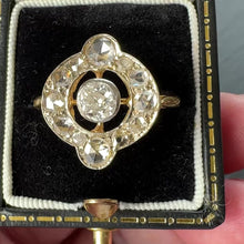 Charger et lire la vidéo dans la visionneuse de la Galerie, Victorian 18ct Gold Rose Cut Diamond Target Ring

