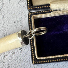 Load image into Gallery viewer, Antique Victorian Boars Tusk Sterling Silver Breloque Pendant
