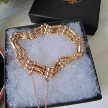 Load image into Gallery viewer, Antique 15ct Rose Gold Gate Bracelet
