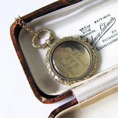 15ct Carved Gold Memorial Locket For Sir John Guise, English Baronet 1865 - MercyMadge