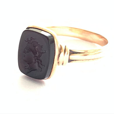 Georgian 15ct Gold Roman Seal Intaglio Ring