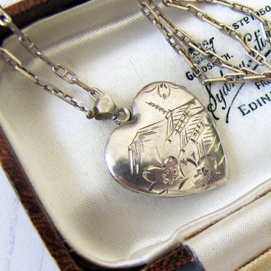 Japanese Aesthetic Sterling Silver Heart Locket