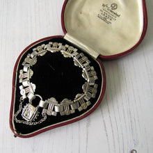 Carica l&#39;immagine nel visualizzatore di Gallery, Victorian Silver &amp; Gold Book Chain Bracelet With Padlock
