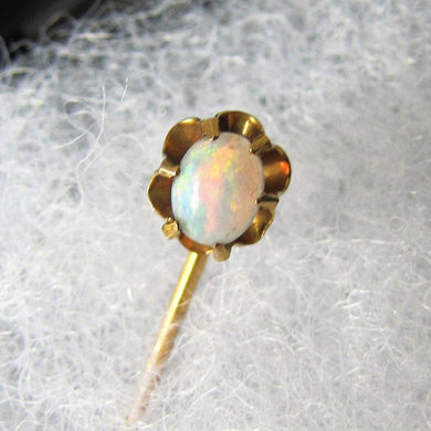 Antique Victorian 15ct Gold & Opal Stick Pin