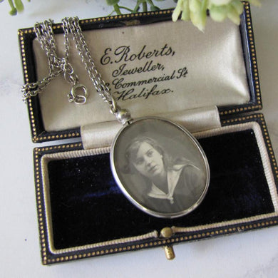 Edwardian Sterling Silver Antique Photo Locket