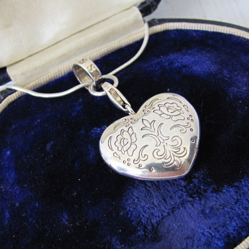 Thomas Sabo Sterling Silver Engraved Puffy Heart Locket